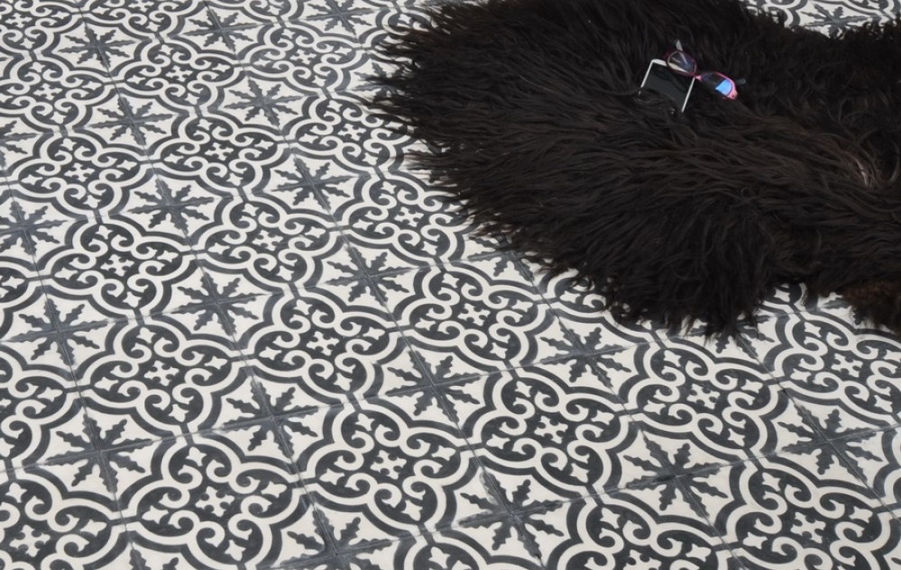 Håndlavet cementflise - Art nouveau 1-10 - Billede 3