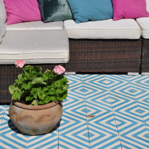 Håndlavet encaustisk belægningsflise, udviklet og patenteret af Villa Tiles. Unikke designs, marmor slidlag, 28/40 mm tykkelse - udendørs holdbarhed 