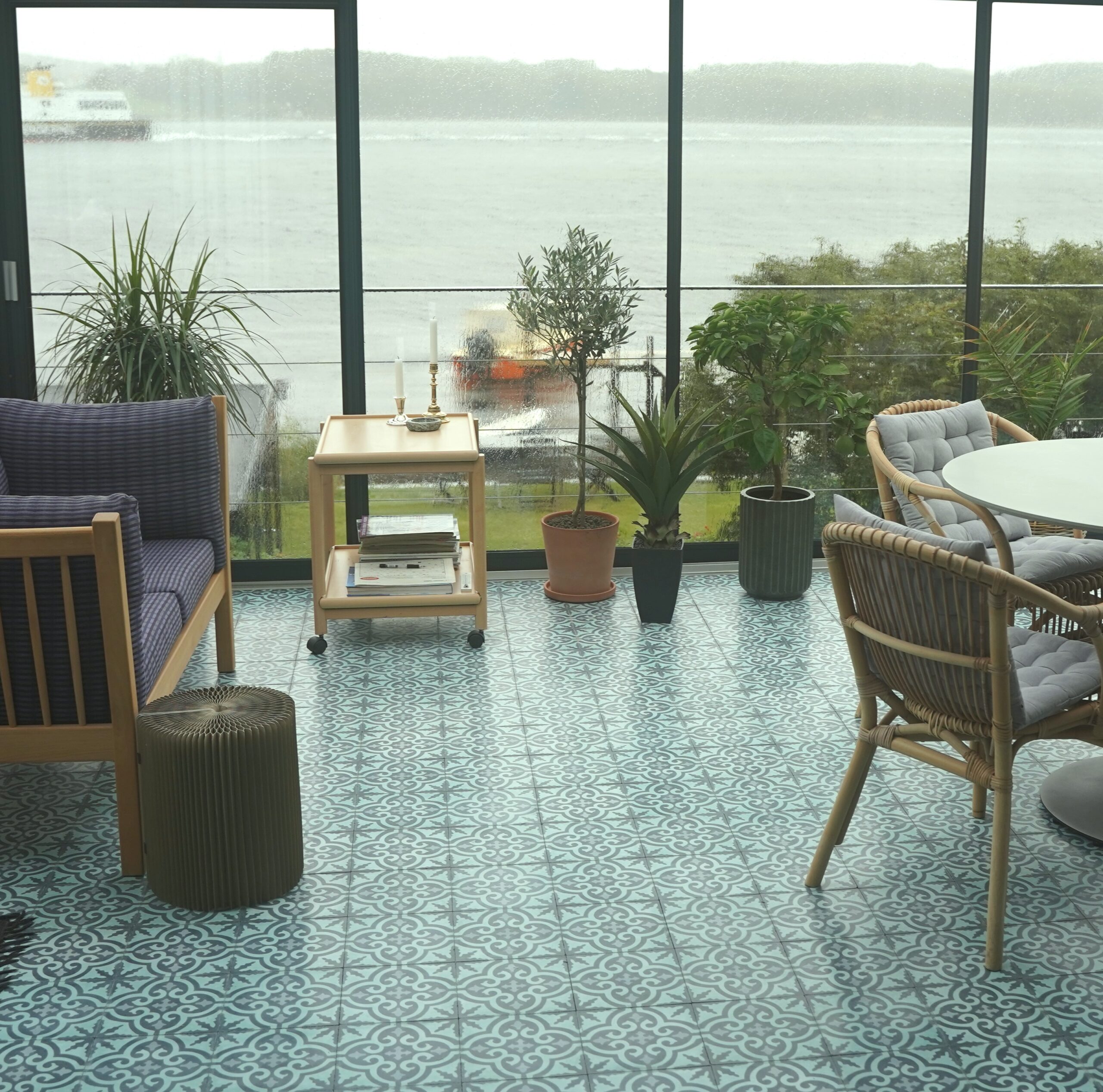 Håndlavet cementflise - Art nouveau 35-41-43 - Billede 5