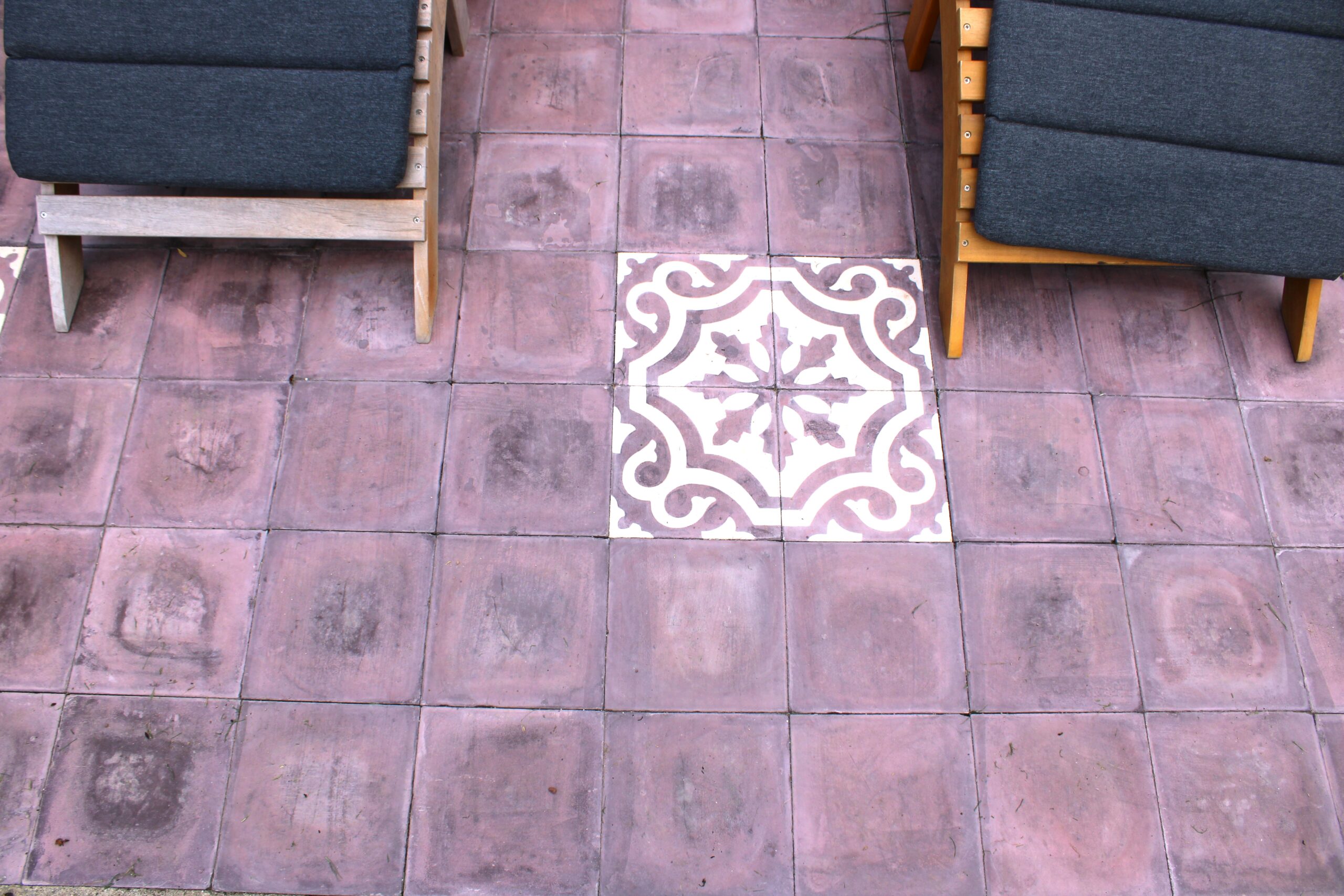 Håndlavet belægningsflise - Art Nouveau makro 2-18 - Billede 2